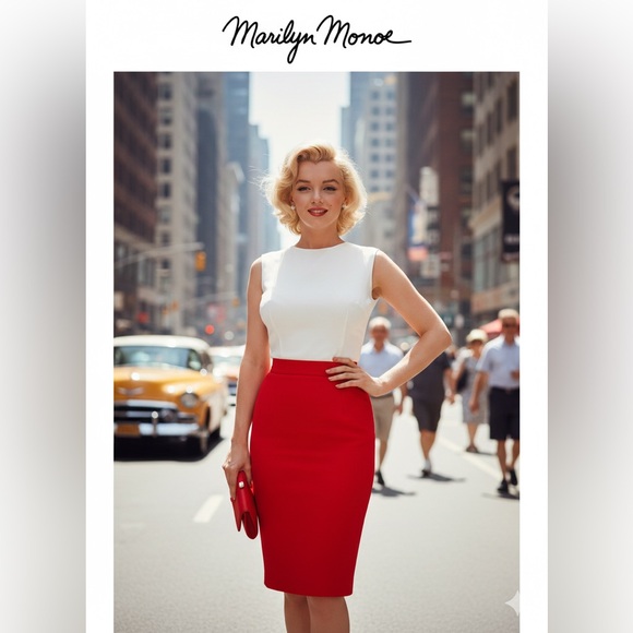 Marilyn Monroe Dresses & Skirts - Marilyn Monroe Red Pencil Skirt